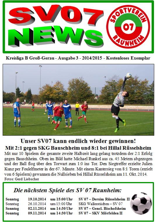 Titelseite Ausgabe 3 (2014/15)