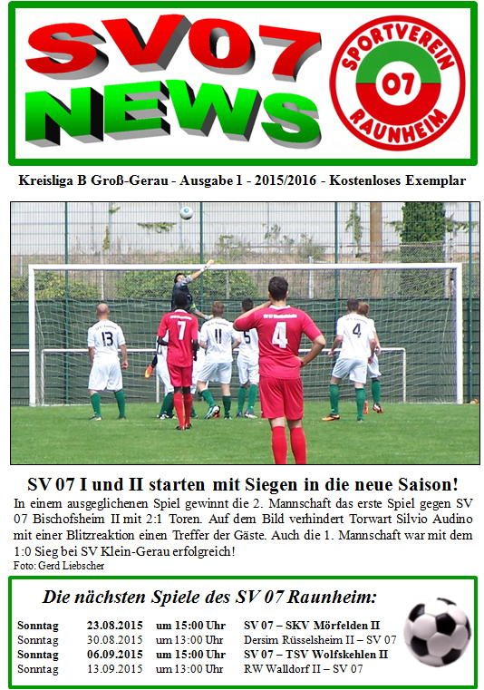 Titelseite Ausgabe 1 (2015/16)