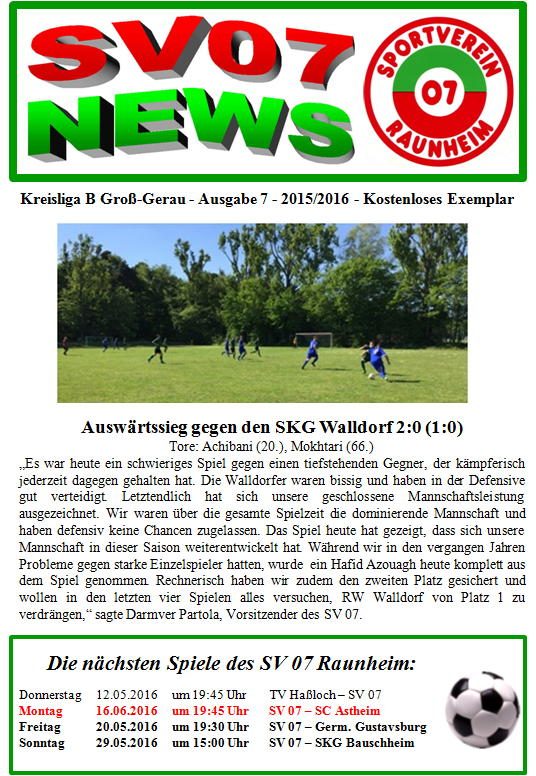 Titelseite Ausgabe 7 (2015/16)