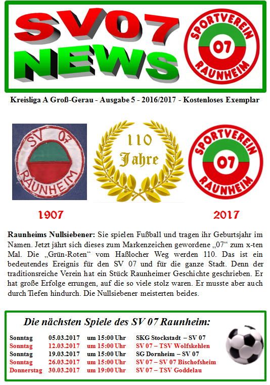 Titelseite Ausgabe 5 (2016/17)