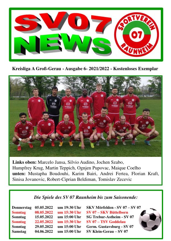 Titelseite Ausgabe 6 (2021/22)